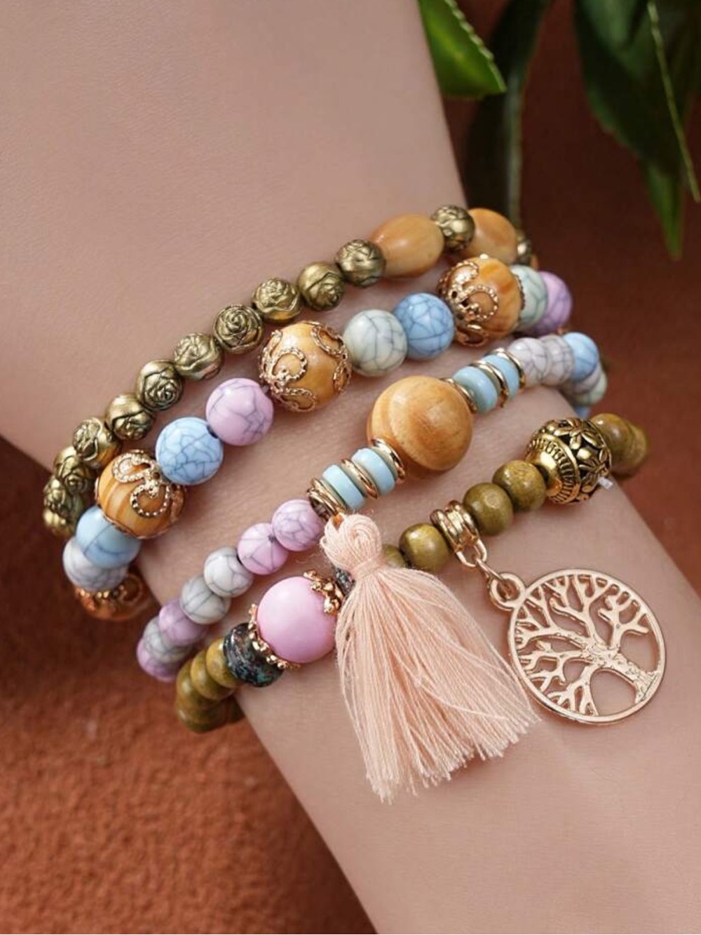 💐 Beaded Stack Bracelet 💐 - Picture 2 of 4